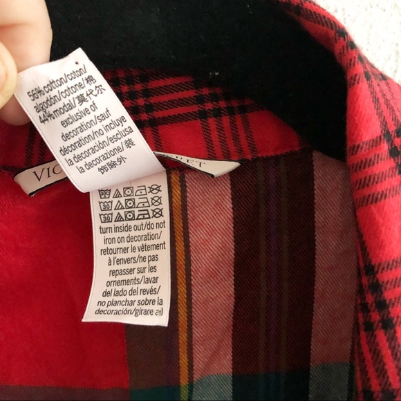 VICTORIAS SECRET plaid flannel dream romper small - Picture 7 of 9